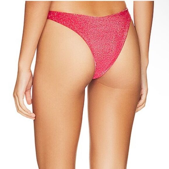 Tularosa New Again bikini bottom high cut red spiced coral cheeky Revolve S NWT - Picture 7 of 8